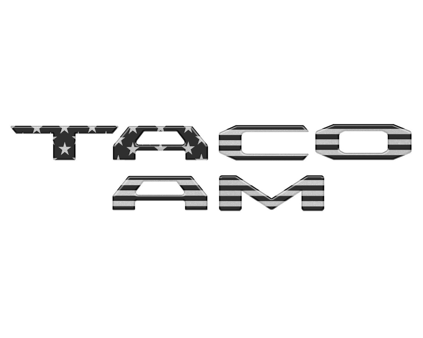 Bed Rail Tailgate Letter Overlays Fits 2024-2026 Toyota Tacoma by Tufskinz.com