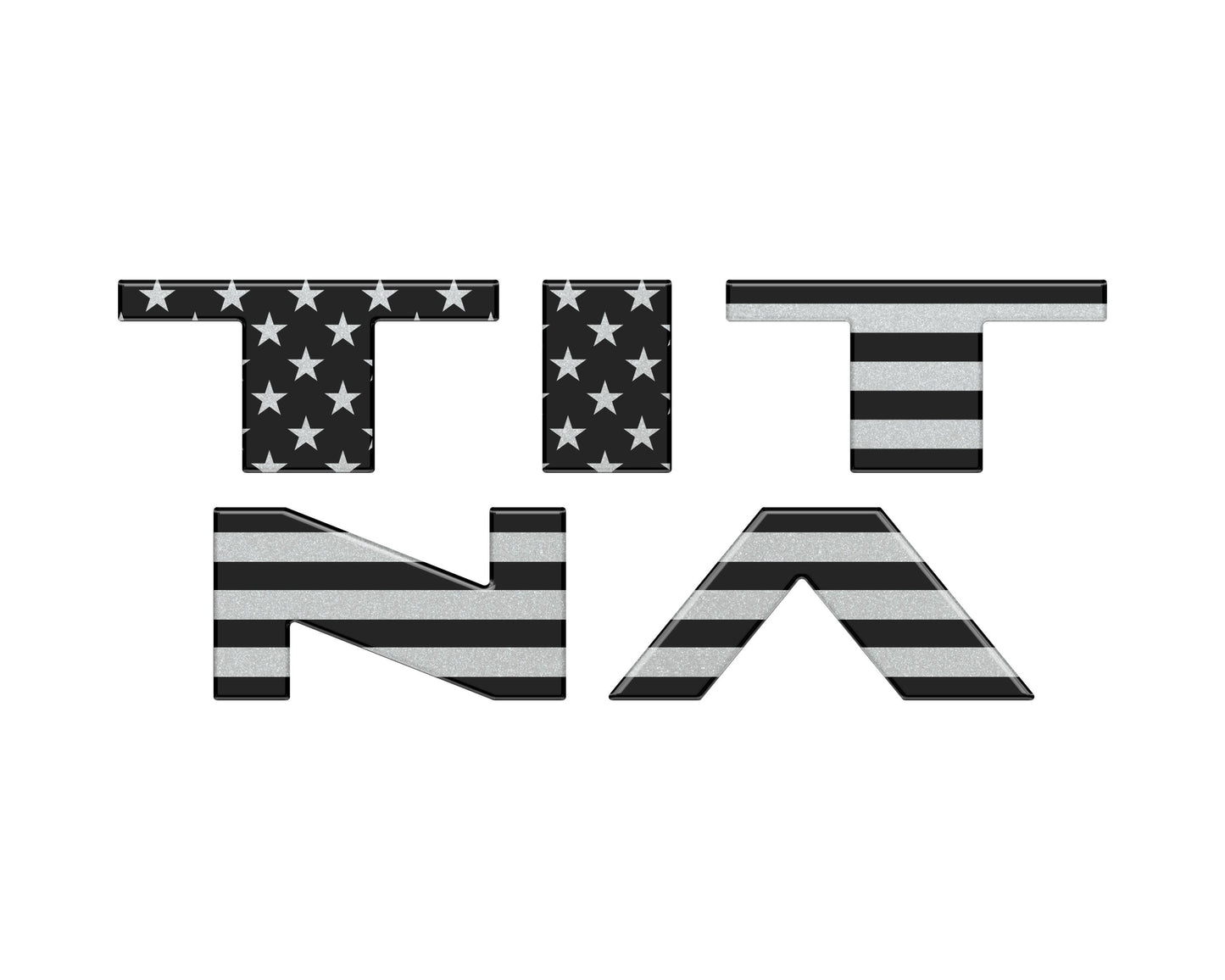Tailgate Letter Emblem Overlays Fits 2022-2024 Nissan Titan by Tufskinz.com