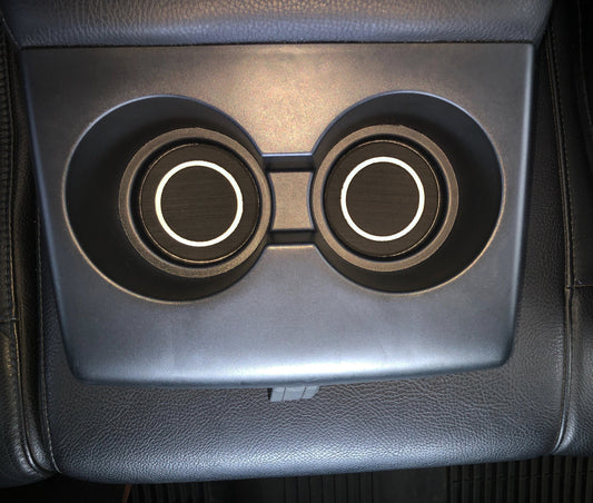 Rear Seat Cup Holder Inserts Fits 2007-2021 Toyota Tundra by Tufskinz.com