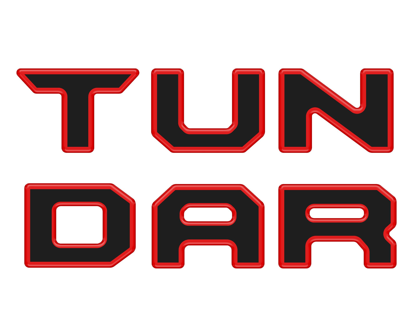 Bed Rail Tailgate Letter Overlays Fits 2022-2026 Toyota Tundra by Tufskinz.com