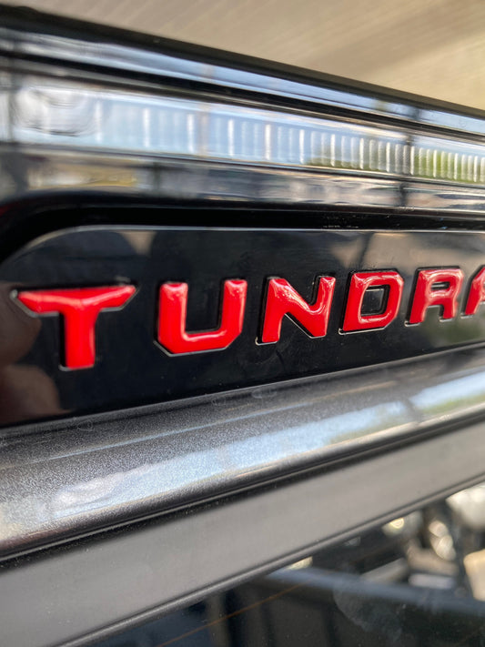 3RD Brakelight Letter Inserts Fits 2022-2026 Toyota Tundra by Tufskinz.com