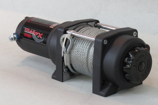 ATV/UTV Mounted 250A 3500 Lb Cap 3/16 x 50 Ft Steel Cable 4-Way Roller Fairlead by TrailFX