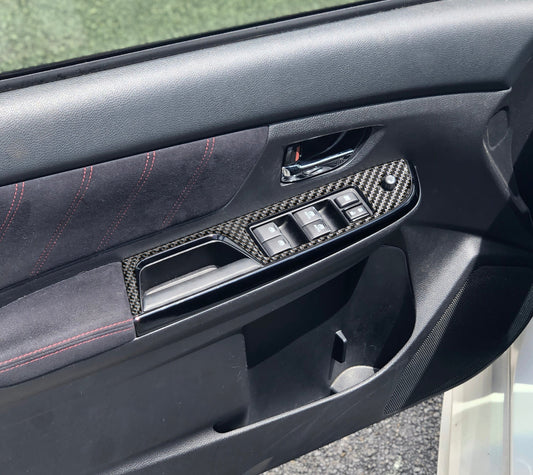 Door Switch Panel Accent Trim Fits 2018-2021 Subaru WRX/WRX STI by Tufskinz.com