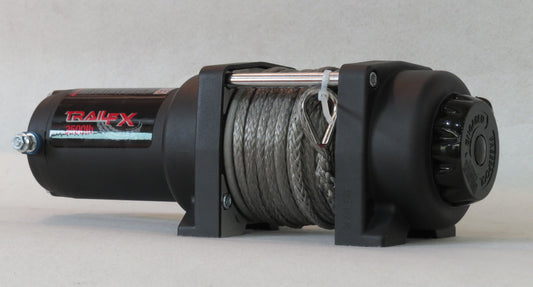 ATV/UTV Mount 250A Elect 3500 Lb Cap 3/16x50 Ft Synth Rope Alum Hawse Fairlead by TrailFX