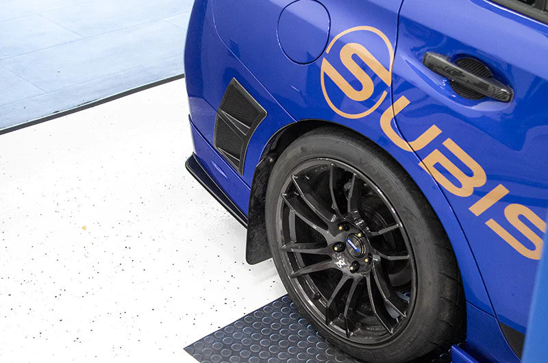 OLM Paint Matched/Gloss Black Rear Bumper Lip - World Rally Blue - 2015-2021 Subaru WRX / STI by OLM