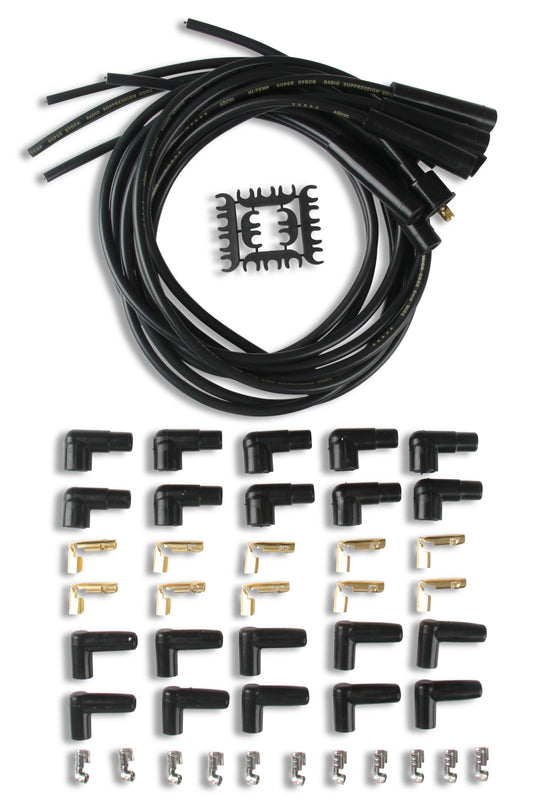 ACCEL 4040K, Spark Plug Wires, Super Stock, Spiral Core, 8mm, Black, Set by ACCEL