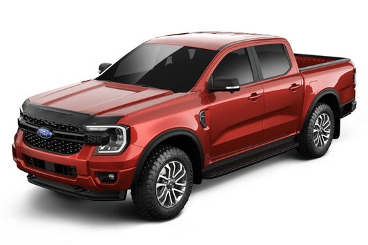 Aeroskin II Hood Protector - Matte Black Low Profile by Husky Liners