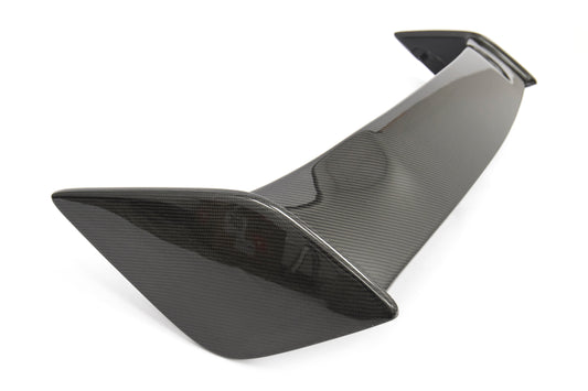OLM Silverline Carbon Fiber OEM S Style Spoiler with Black Bases - 2015+ WRX / 2015+ STI by OLM
