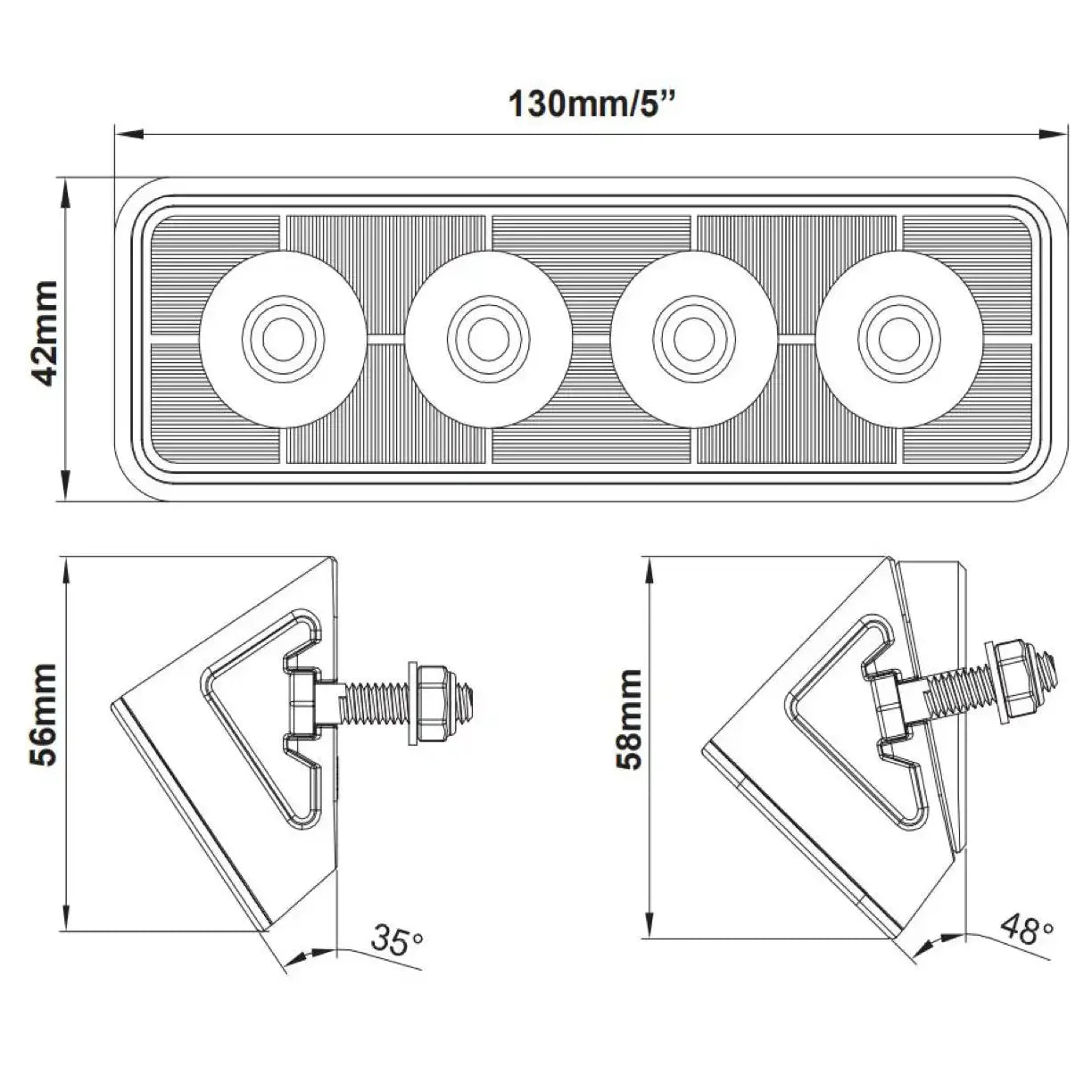 ORACLE Lighting 5" 24W Angled LED Scene Light Flush Mount Bar by ORACLE Lighting