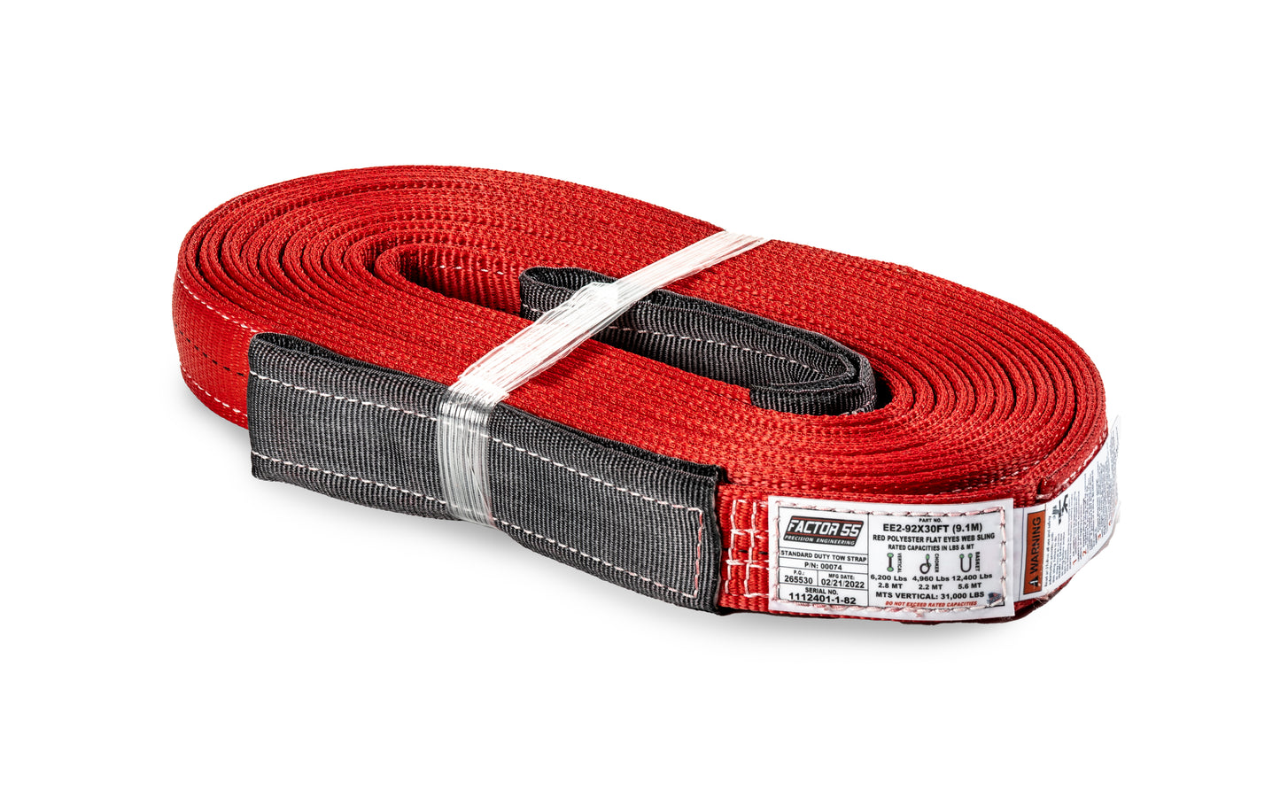 STANDARD DUTY TOW STRAP (30FT X 2IN) by Factor 55