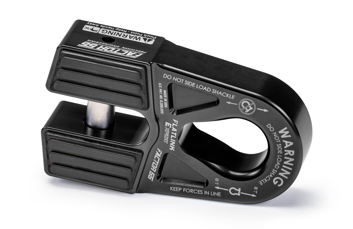 FLATLINK "E" EXPERT WINCH SHACKLE MOUNT -- BLACK by Factor 55