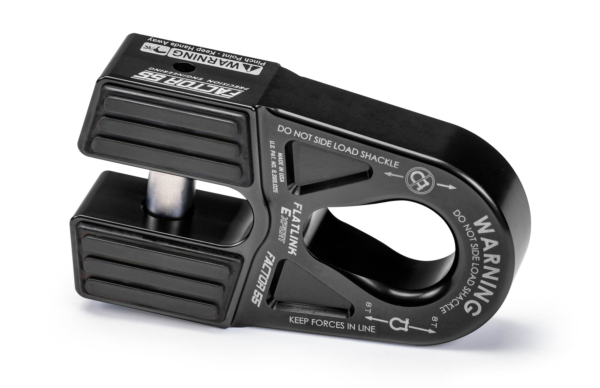 FLATLINK "E" EXPERT WINCH SHACKLE MOUNT -- BLACK by Factor 55