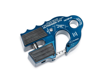 ULTRAHOOK XTV WINCH HOOK WITH SHACKLE MOUNT -- BLUE by Factor 55