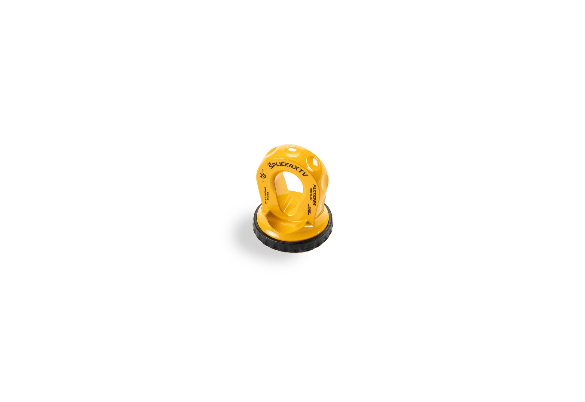 SPLICER XTV 3/16-1/4" SYNTHETIC ROPE SPLICE-ON SHACKLE MOUNT -- YELLOW by Factor 55