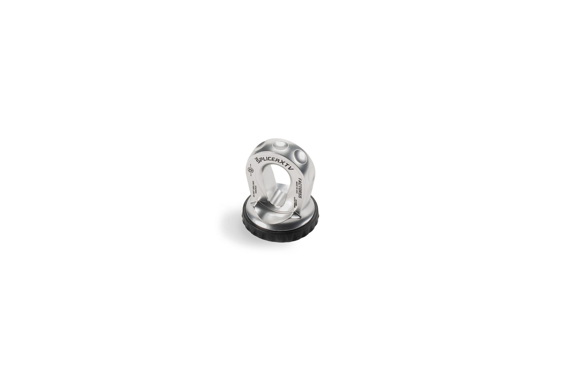 SPLICER XTV 3/16-1/4" SYNTHETIC ROPE SPLICE-ON SHACKLE MOUNT -- SILVER by Factor 55