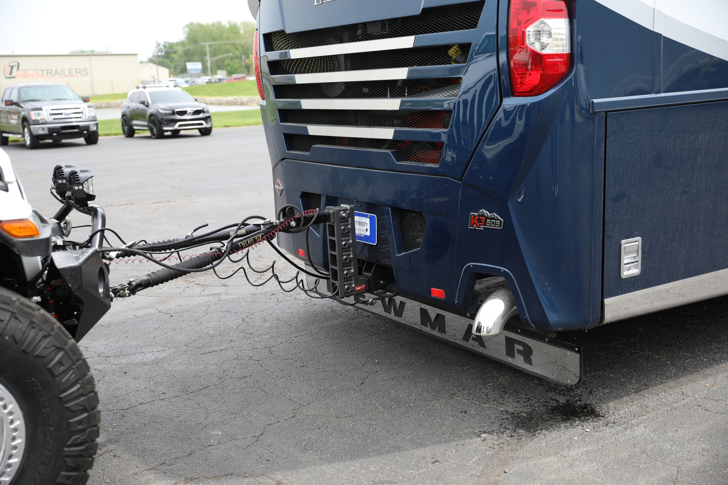 MEGA-DUTY 2.5" Shank 6" Offset Drop 3K TW 21K Hitch & GH-061 Dual-Ball by GEN-Y Hitch