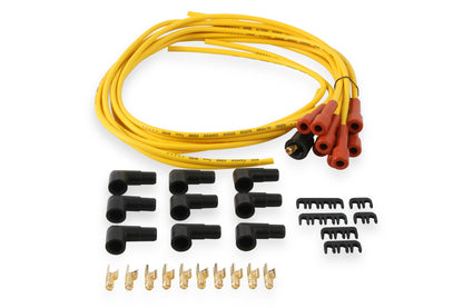 Spark Plug Wire Set- 7mm-Super Stock-Copper Core-Universal Straight Boots-Yellow by ACCEL