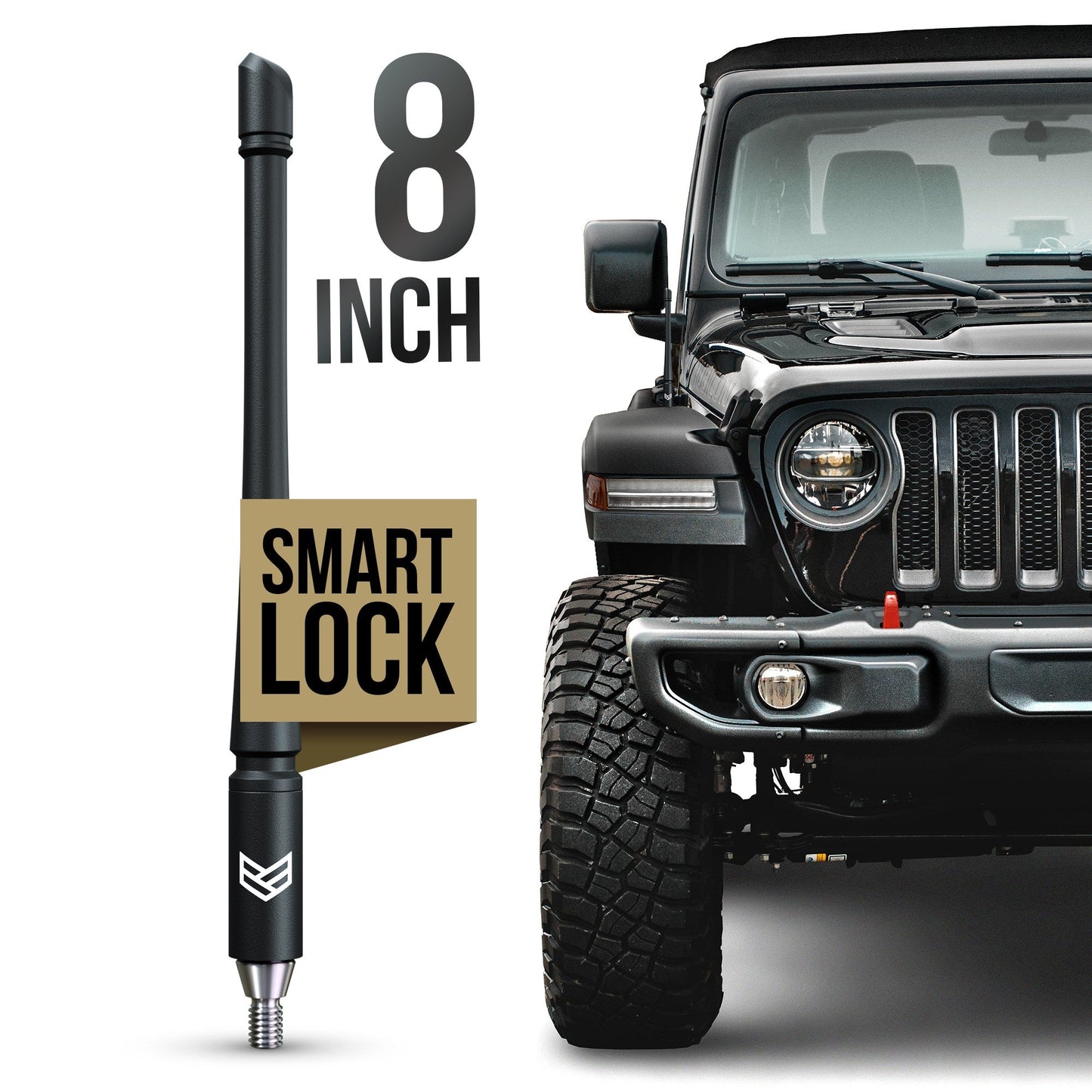 JEEP SMARTLOCK™ SHORT FLEXIBLE ANTENNA 8 INCH (NEW!) by Ronin Factory