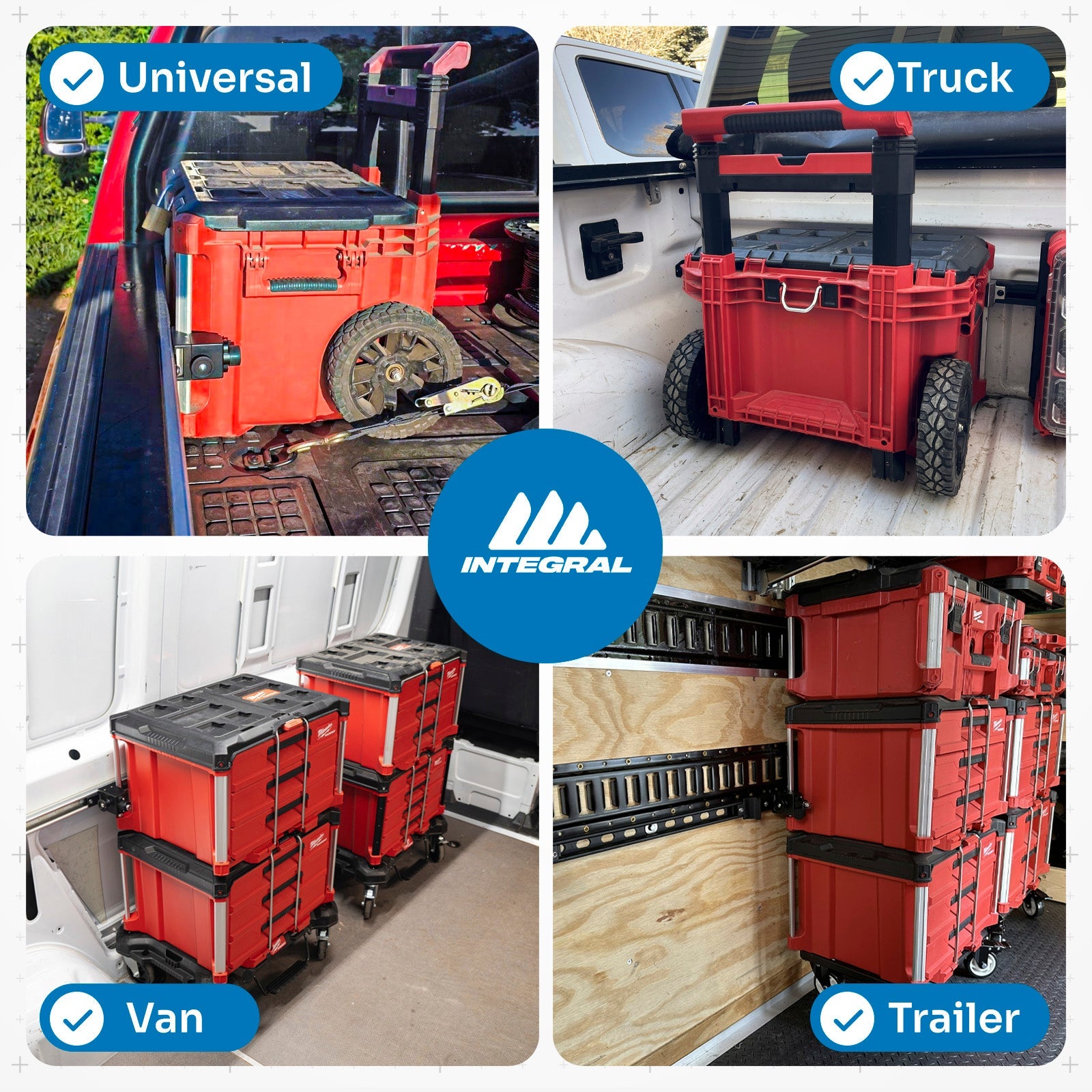 Stack Lock - Mount Compatible with Milwaukee Packout Organizers by Integral Truck