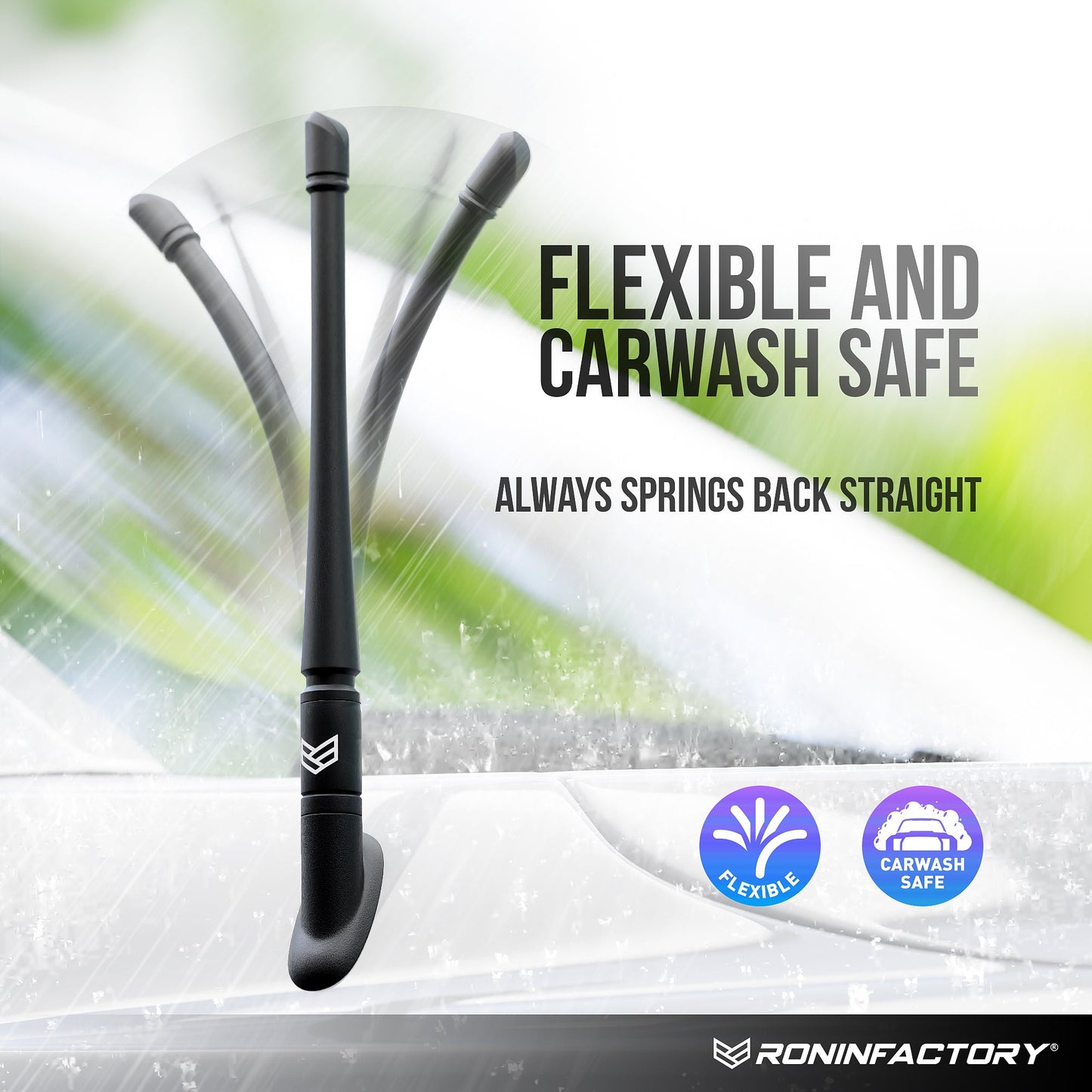 SMARTLOCK™ SHORT FLEXIBLE ANTENNA 8 INCH FOR FORD (NEW!) by Ronin Factory
