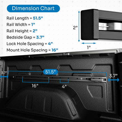 Integral Rails - Bedside Rail System - Chevrolet Silverado & GMC Sierra 2500/3500 (2020+ 6'9" Bed Only) by Integral Truck