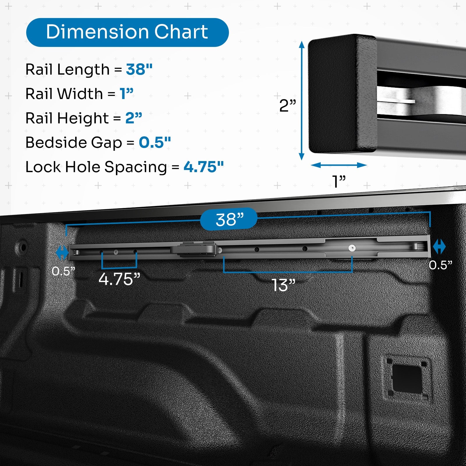 Integral Rails - Bedside Rail System - Chevrolet Colorado & GMC Canyon (2023+) by Integral Truck