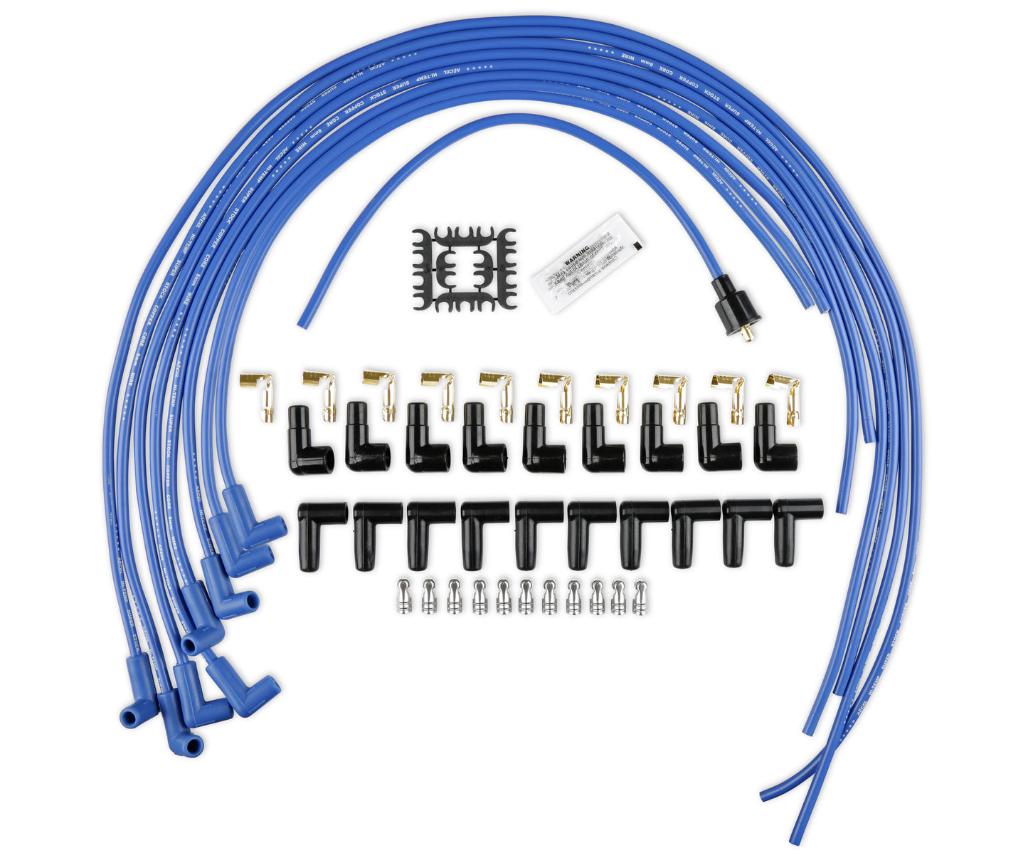 Spark Plug Wire Set - Super Stock Copper Core 8mm - 90 Deg. Boots - Blue by ACCEL
