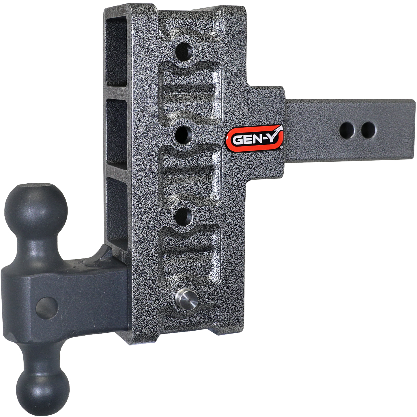 MEGA-DUTY 2.5" Shank 6" Offset Drop 3K TW 21K Hitch & GH-061 Dual-Ball by GEN-Y Hitch