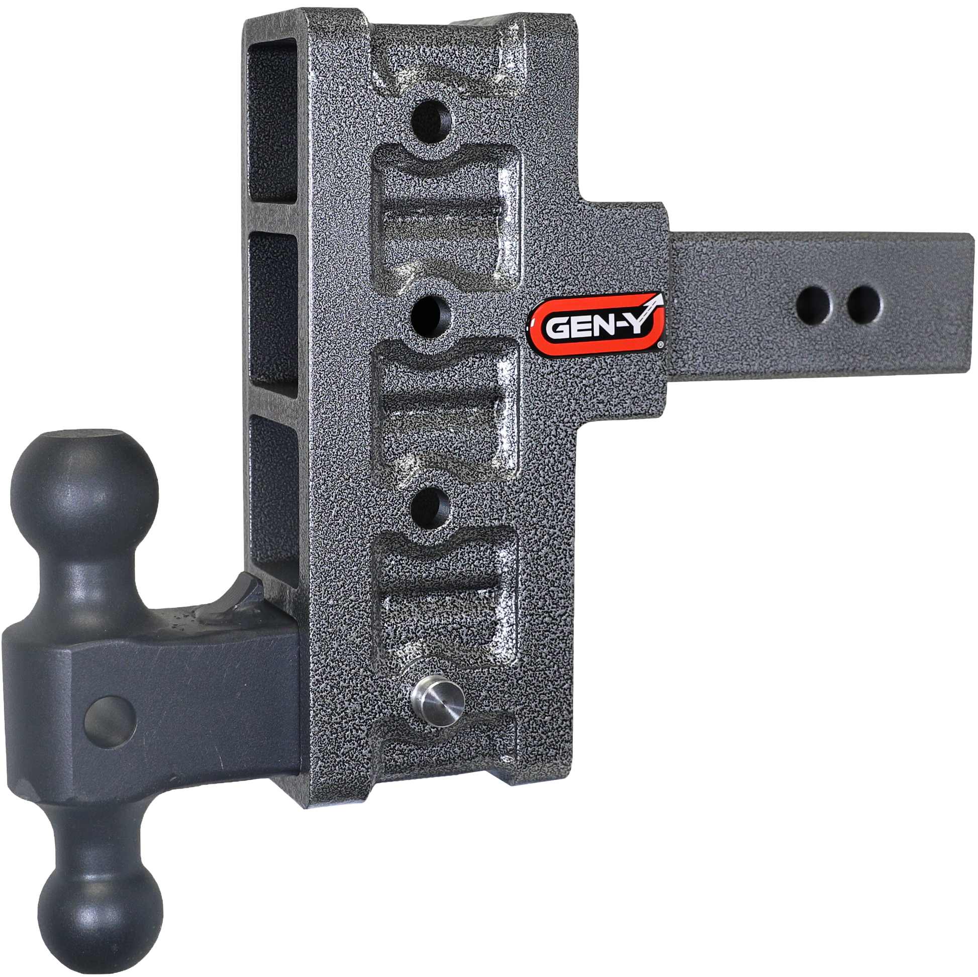 MEGA-DUTY 2.5" Shank 6" Offset Drop 3K TW 21K Hitch & GH-061 Dual-Ball by GEN-Y Hitch