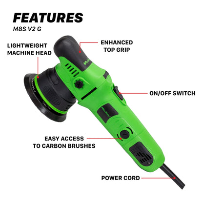 Dual Action Polisher For Car Detailing | M8S V2 - 5in Plate, 8mm Throw, 1000W by MaxshineUSA