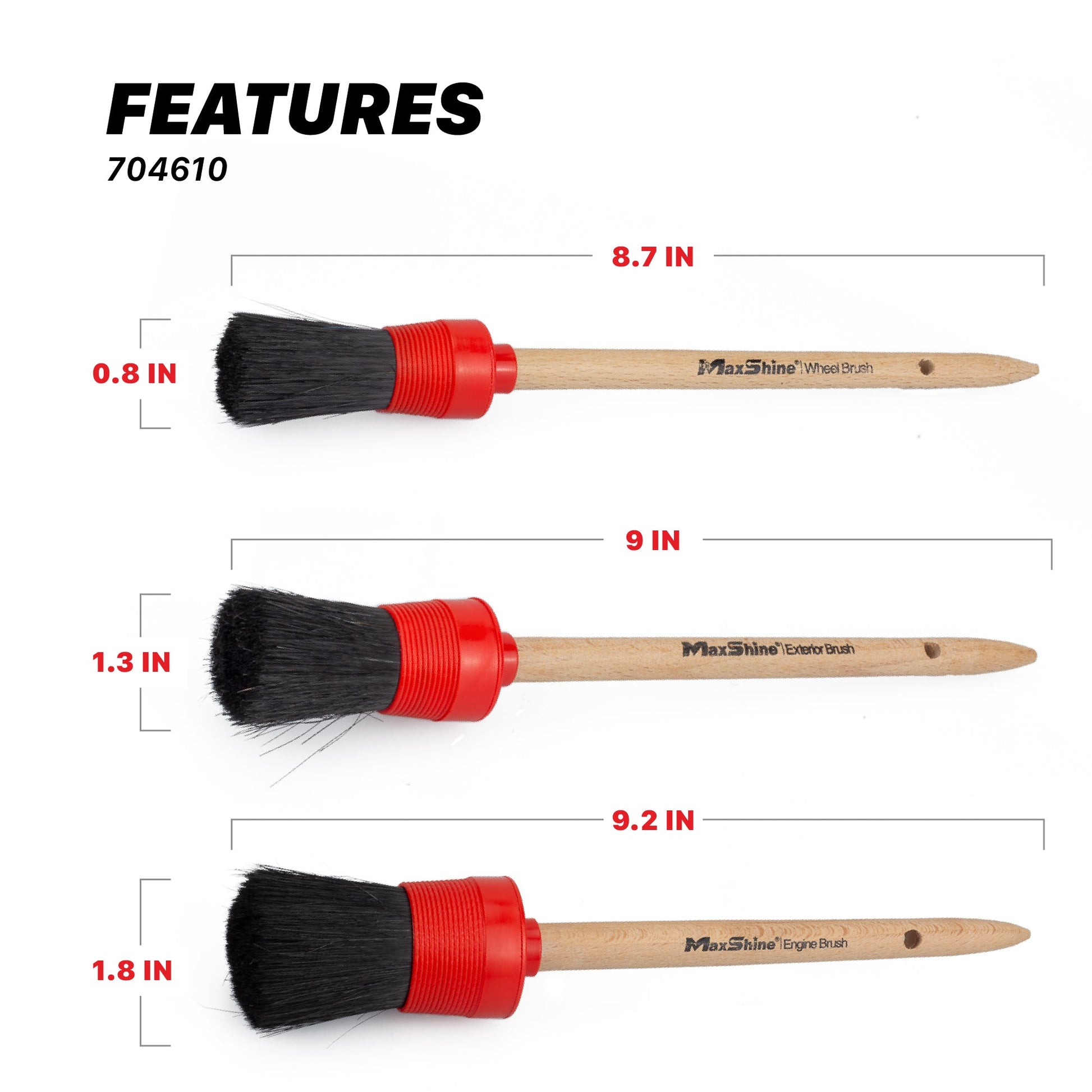 Auto Detailing Brush Set by MaxshineUSA