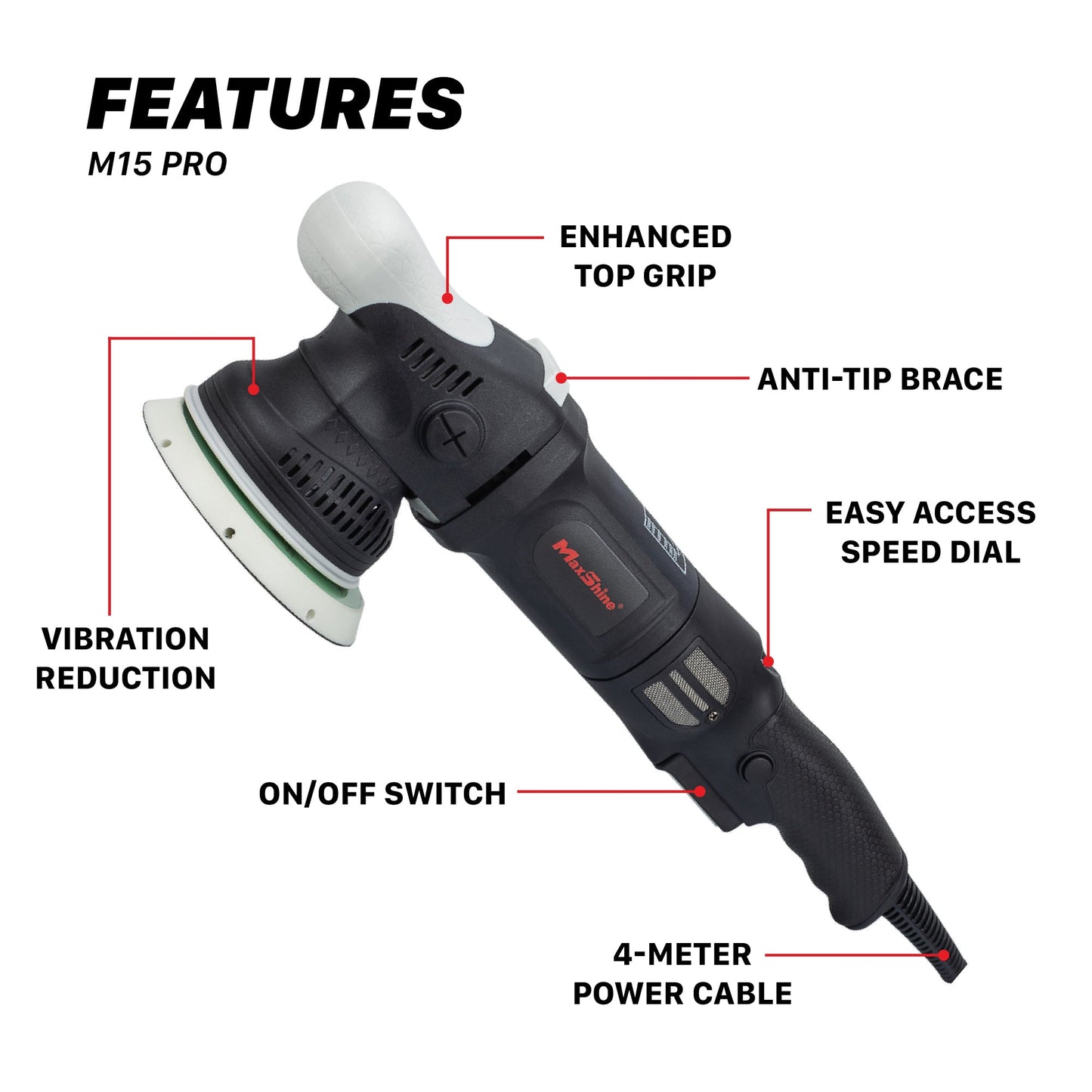 Foam Pad Cleaning Brush and Pad Removal Tool by MaxshineUSA