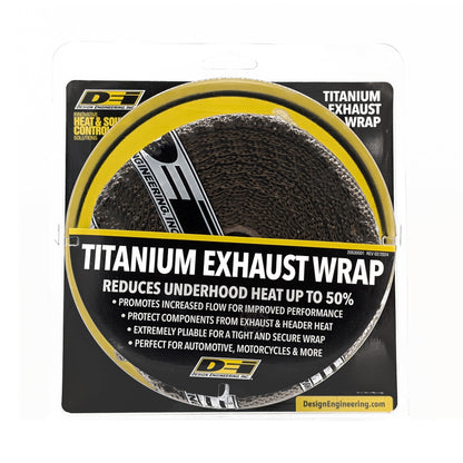 One 50 foot roll of 2 inch wide Titanium exhaust wrap. by Design Engineering