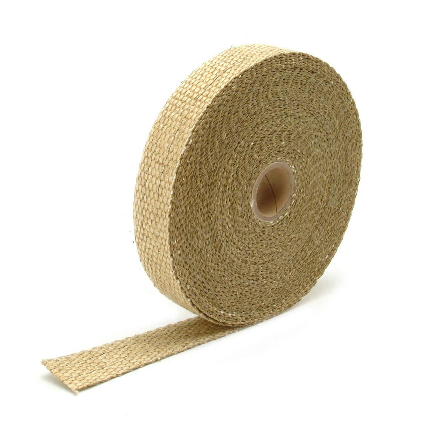 One 50 foot roll of 1 inch wide Tan Glass Fiber exhaust wrap. by Design Engineering