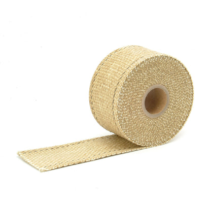 One 15 foot roll of 2 inch wide Tan Glass Fiber exhaust wrap. by Design Engineering
