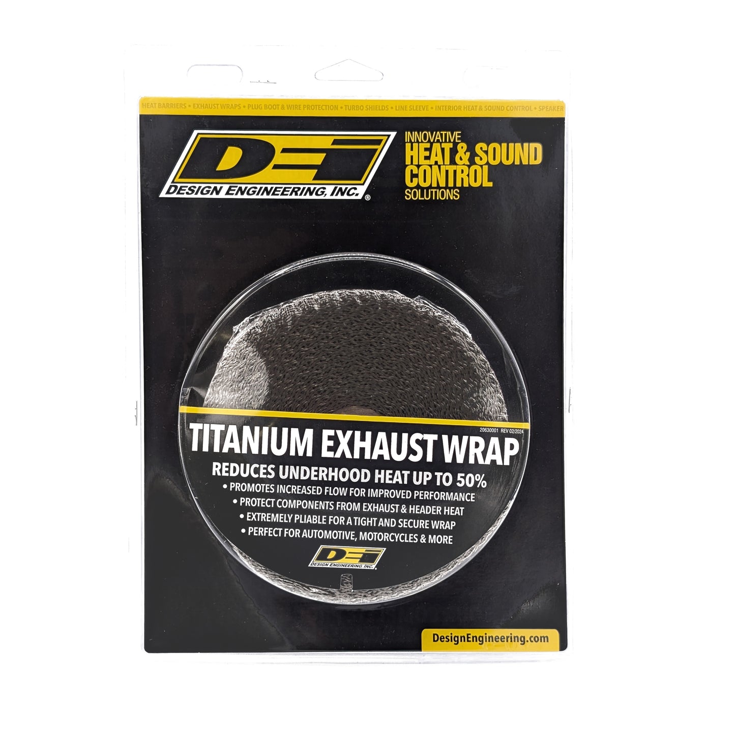One 50 foot roll of 1 inch wide titanium exhaust wrap. by Design Engineering