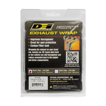 One 15 foot roll of 1 inch wide titanium exhaust wrap. by Design Engineering