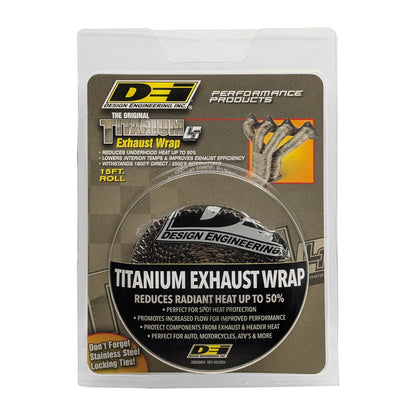 One 15 foot roll of 1 inch wide titanium exhaust wrap. by Design Engineering