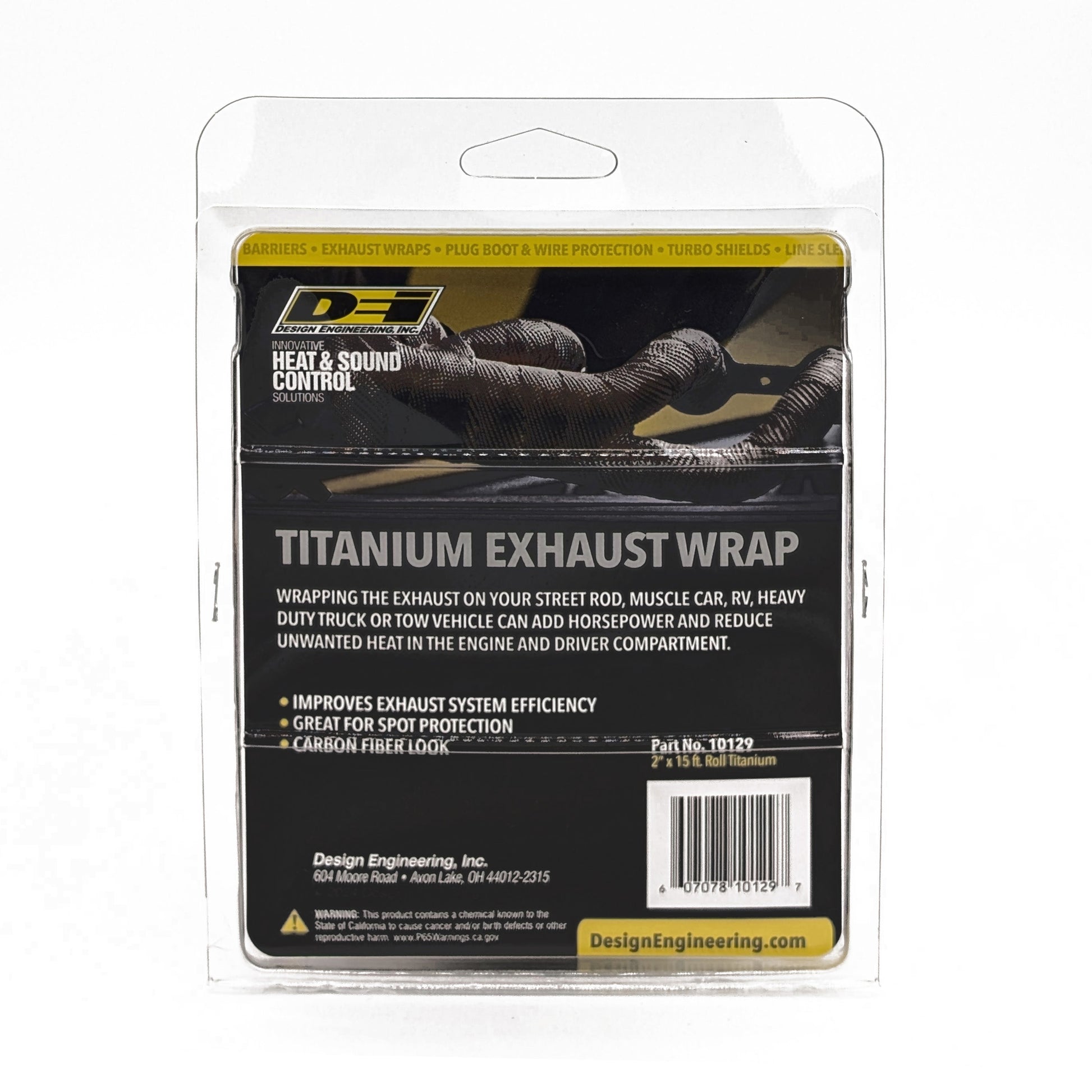 One 15 foot roll of 2 inch wide titanium exhaust wrap. by Design Engineering