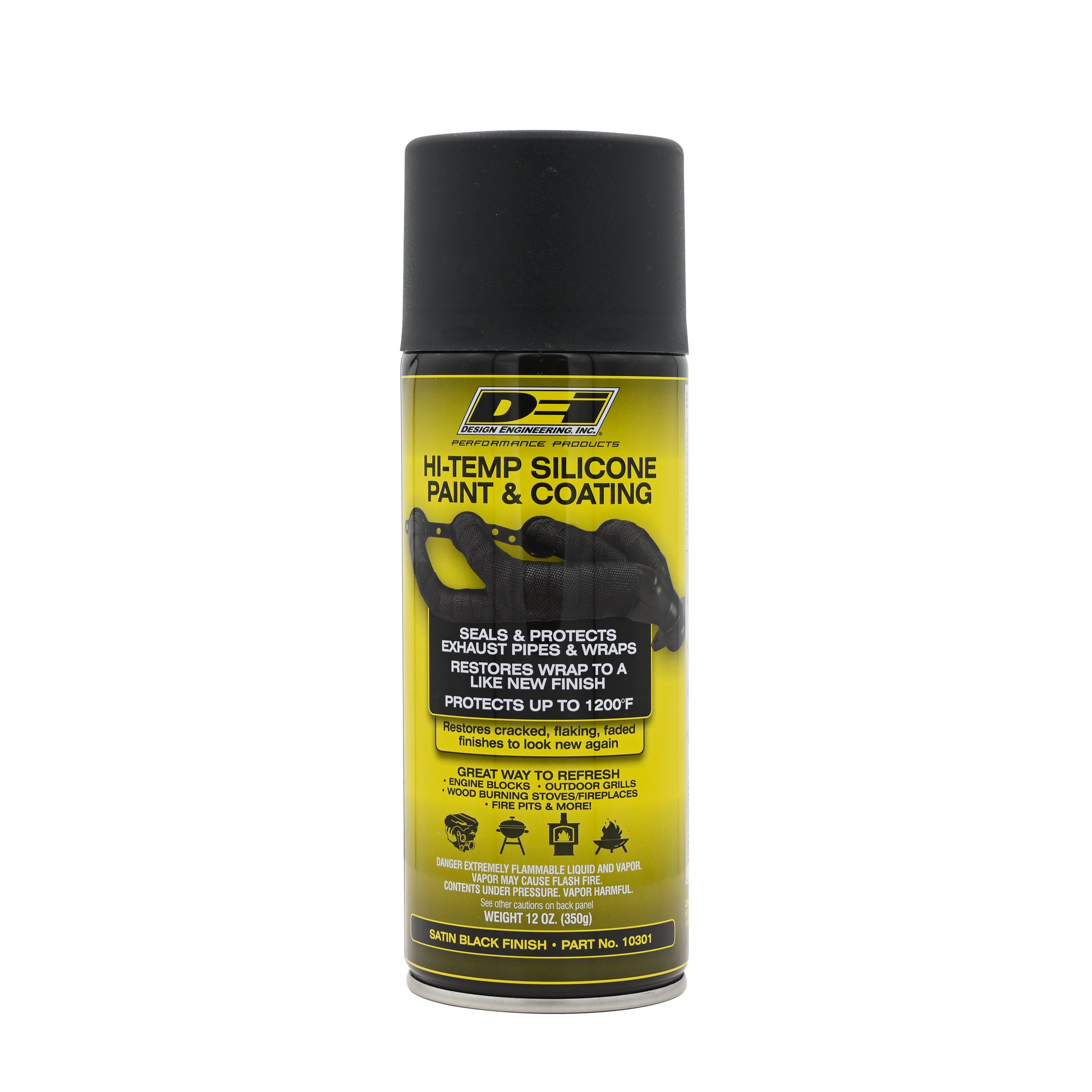 One can of high-temp silicone coating in black. by Design Engineering