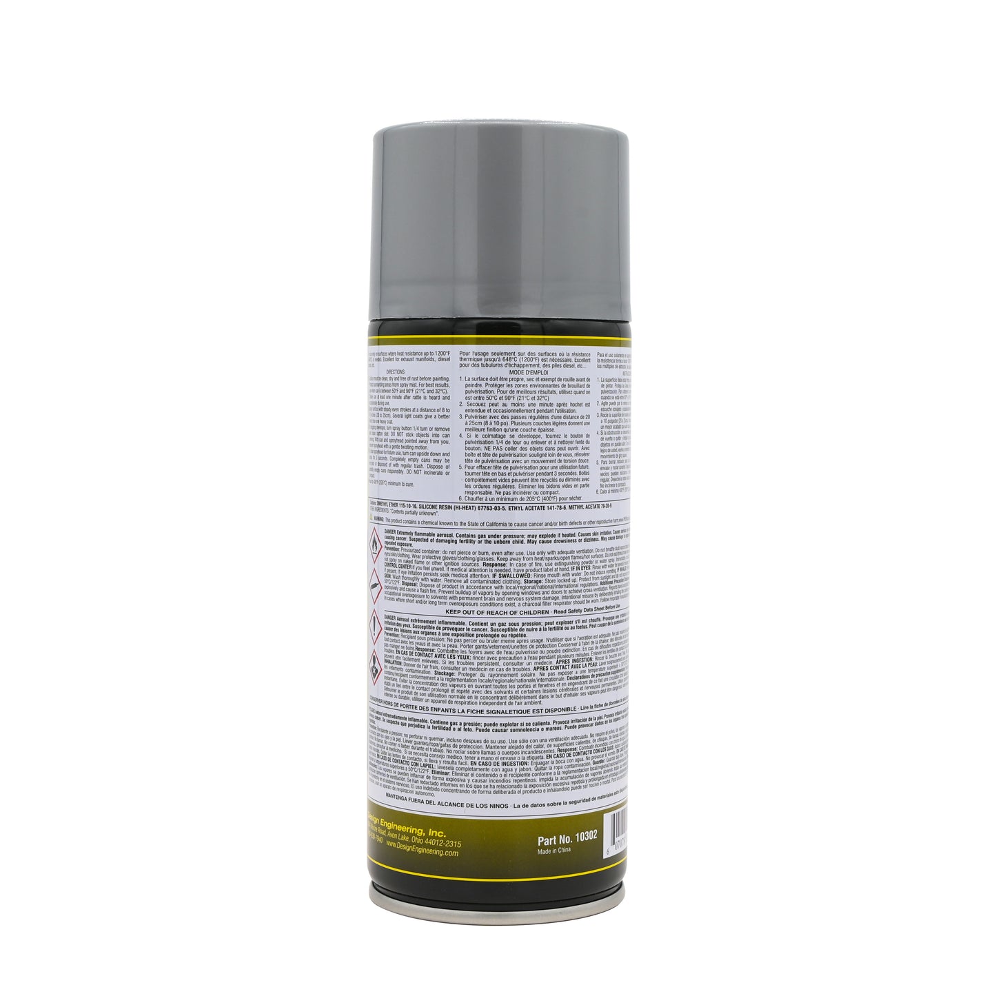 One can of high-temp silicone coating in aluminum. by Design Engineering