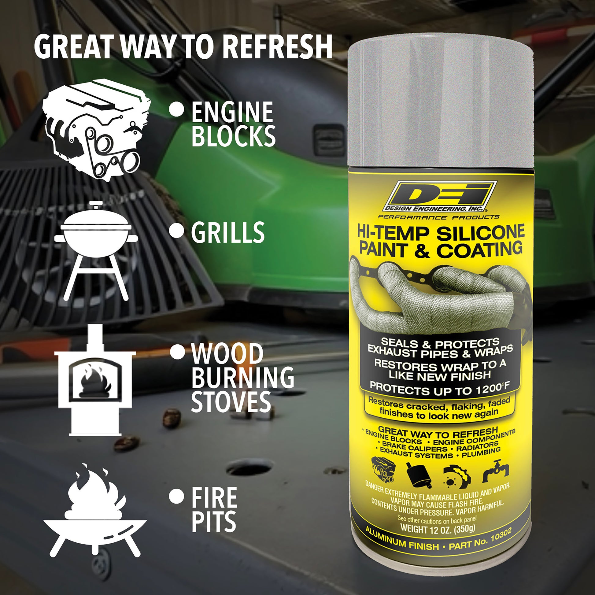 One can of high-temp silicone coating in aluminum. by Design Engineering