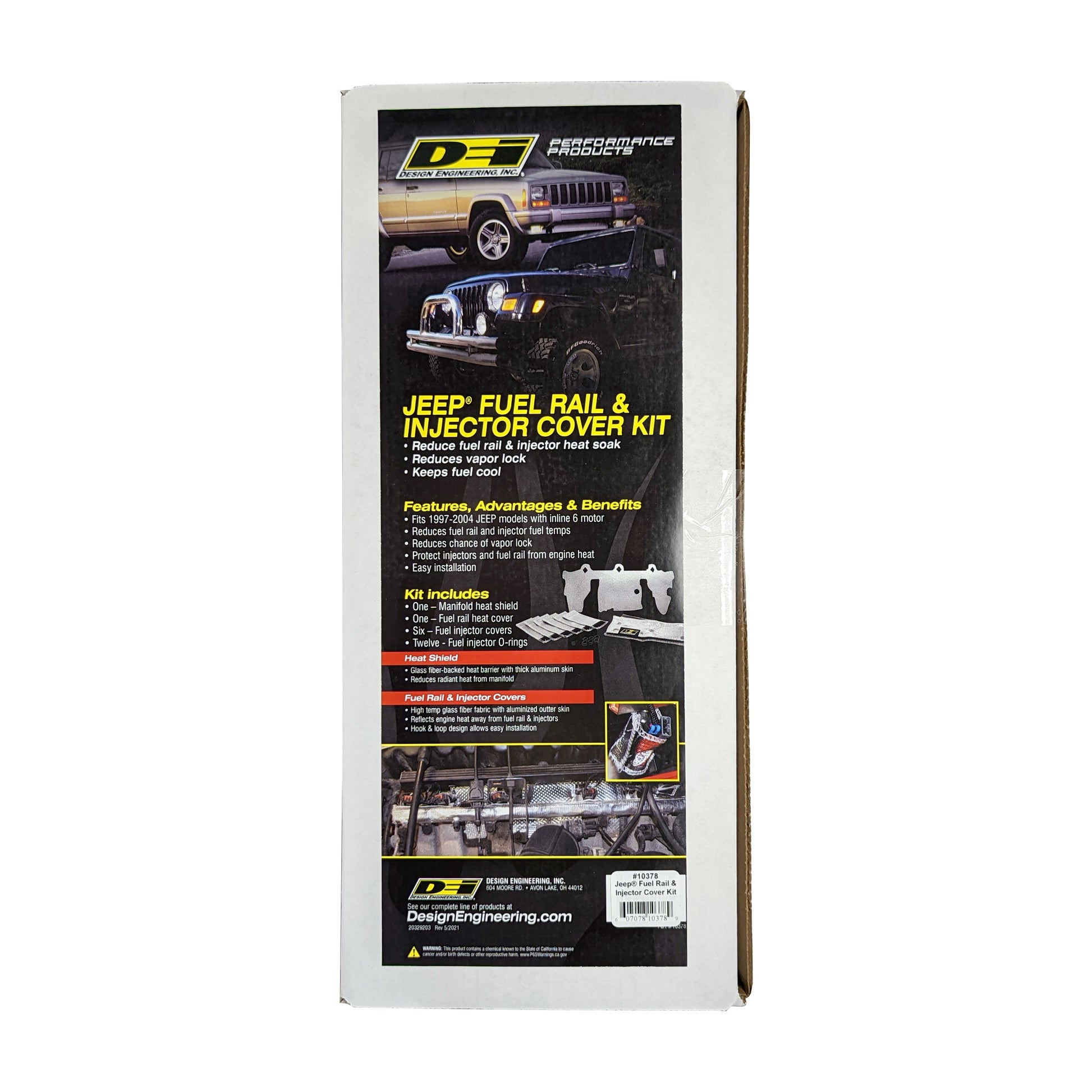 Fuel Rail and Injector Cover Kit Jeep 1997-2004 by Design Engineering