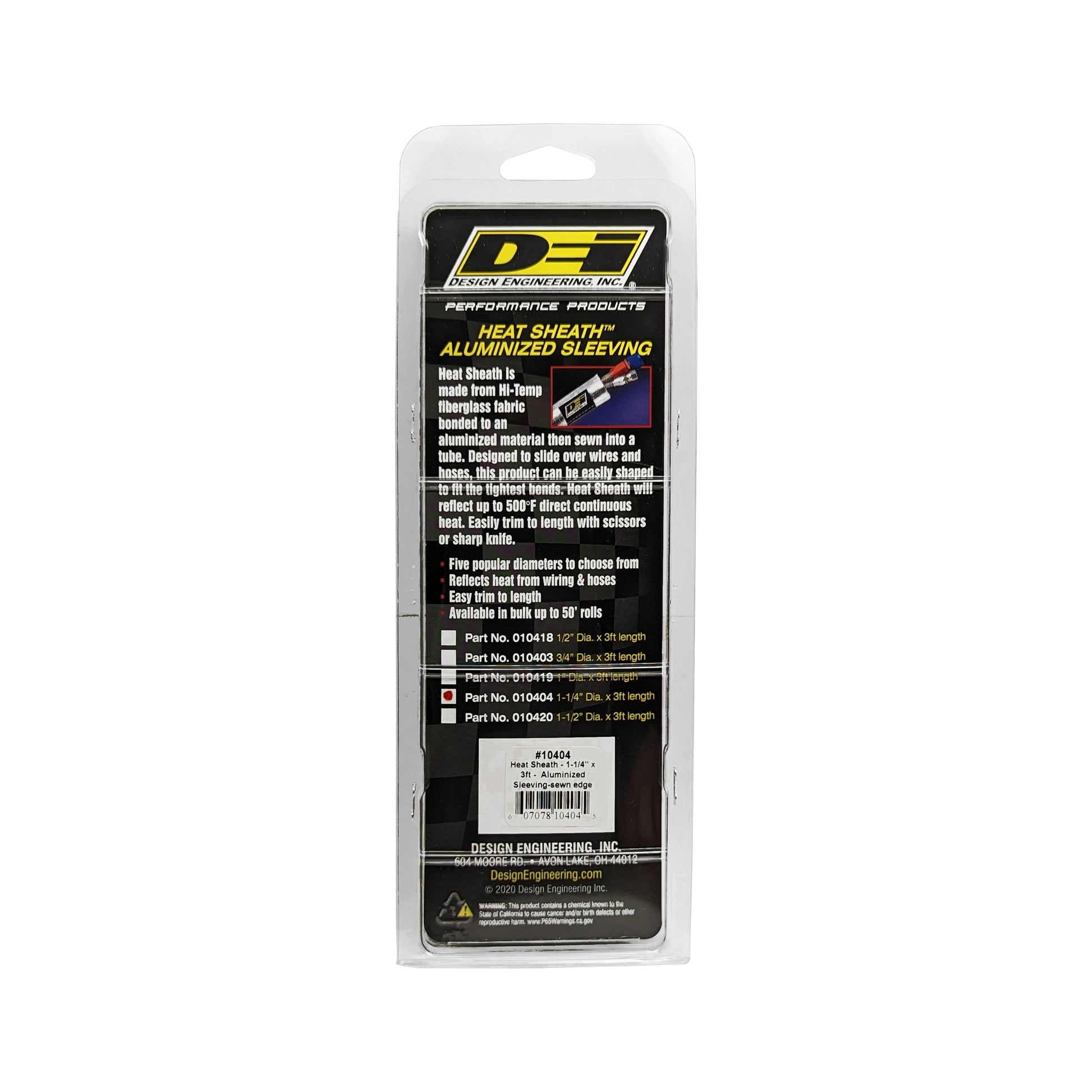 One 36 inch length of Heat Sheath with a 1-1/4 inch inside diameter. by Design Engineering