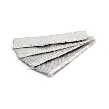 Four 6 inch lengths of aluminized sleeving with a 3/4 inch inside diameter. by Design Engineering
