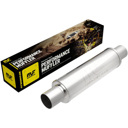 Straight-Through Performance Muffler; 2.5in. Center/Center; 4x14x4 Body by MagnaFlow Exhaust Products