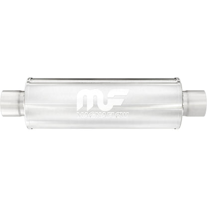 Straight-Through Performance Muffler; 2.25in. Center/Center; 4x18x4 Body by MagnaFlow Exhaust Products