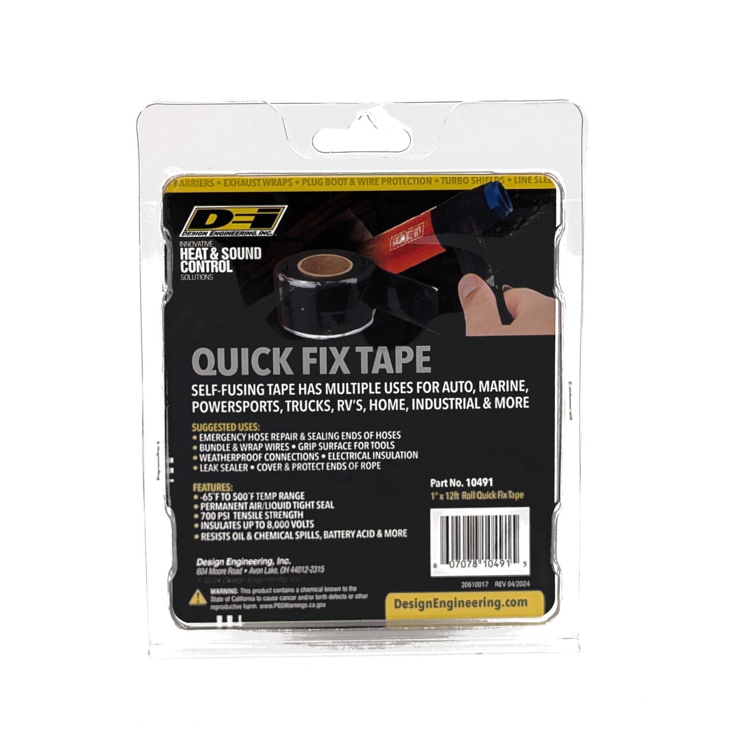 One 1 inch by 12 foot roll of Quick Fix Tape. by Design Engineering
