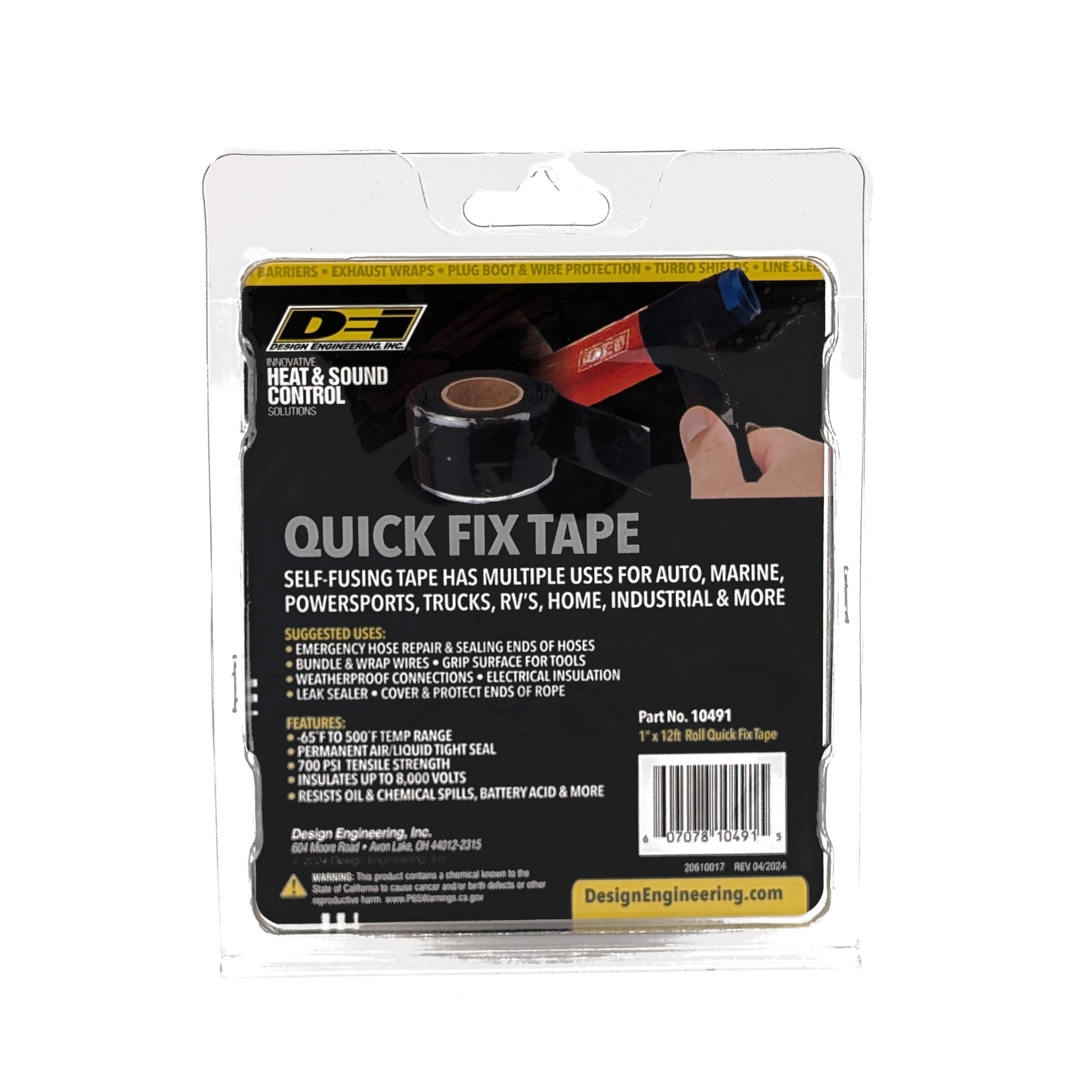 One 1 inch by 12 foot roll of Quick Fix Tape. by Design Engineering