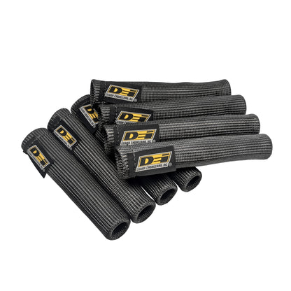 Eight black 6 inch Protect-A-Boots with internal metal ring. by Design Engineering